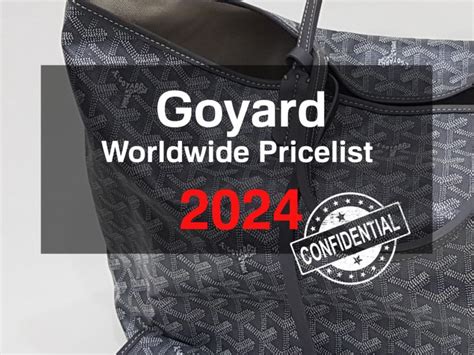 e goyard price|goyard price list.